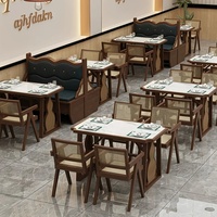 Meubles de restaurant commerciaux en gros, OEM ODM, design français, restauration, cafétéria, stand à café, sièges, table à manger, ensemble de chaises