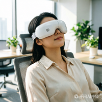 Masseur oculaire chauffant et rafraîchissant à pression d'air, masque oculaire intelligent à température réglable pour les yeux gonflés et les cernes
