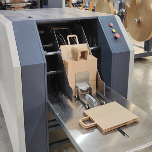 Composants haut de gamme ROKIN BRAND <span class=keywords><strong>Carrefour</strong></span> utilise une mini machine de fabrication de sacs en papier à poignée plate - Product Image 4