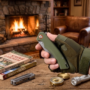 <span class=keywords><strong>Cuchillo</strong></span> Plegable Portátil EDC de Acero D2 de Alta Dureza con Apertura Asistida por Rodamiento y Mango G10 para Camping y Actividades al Aire Libre - Product Image 4