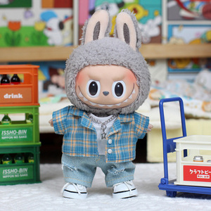 Rabbudo Doll Outfit 17cm <b>Rainbow</b> Plaid Shirt Casual Clothes For 1:6 Dolls Unisex - Product Image 4