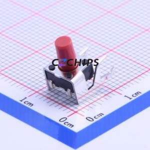 SKHHLSA010 Tactile Switch Through hole Component (THT) Switch Single Pole Single Throw Round Button Right Angle Insert 6.2mm - Product Image 1