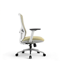 Silla de Oficina Ergonómica Contemporánea con Reposabrazos Ajustables en 3D, Giratoria, con Malla y Tela para Uso en Talleres y Oficinas