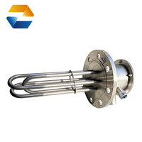 Élément chauffant tubulaire électrique à immersion industriel 220V 15kW pour chaudière à eau et résistance à l'huile, à bride