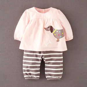 Ali Online Shopping Wholesale e2woo Kids Wear Branded Clothing Children Clothes Girl Set Made In China