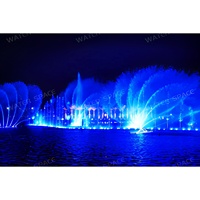 Système de fontaine musicale intelligente contrôlée par ordinateur avec spectacle d'eau synchronisé et éclairage LED pour la conception de places commerciales