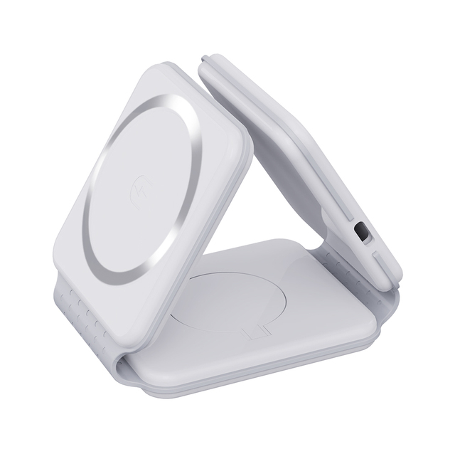 3 in 1 Foldable Magnetic Chargers Stand Wireless Charger for iphone Smart Watch airpods