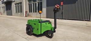 Nouveau tracteur électrique vert en acier, 24V, à batterie, type marcheur, avec feu d'avertissement et poignée de commande - Product Image 2
