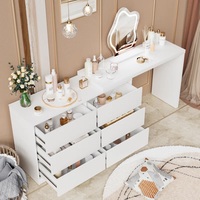 Commode à maquillage moderne de luxe coiffeuse maquillage dressing chambre à coucher miroir lumière LED commode