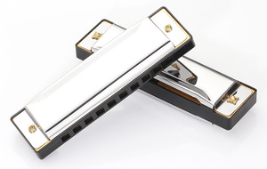 Harmonica diatonique Blues à 10 trous en Do, finition dorée, corps en aluminium écologique, emballage pour débutants et enfants - Product Image 3