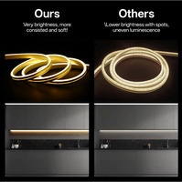 Bande LED Ambiante RGB à Émission Latérale, Néon Flexible en PVC, Étanche IP65, DC24V, 2835, 96 LED, 8W/m, Coupable à 62,5mm, OEM, CE, RoHS
