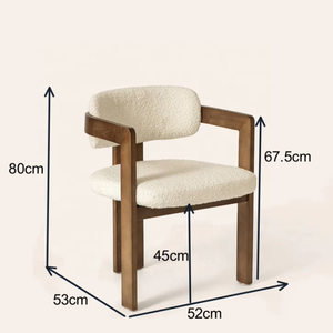 Chất lượng cao rắn gỗ cừu/nhung da ghế ăn thiết kế hiện đại cho nhà bếp nhà - Product Image 5