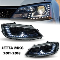 Faro Delantero DRL LED Mejorado para Jetta MK6 2011-2018 con Señal de Giro, Ensamblaje Modificado de Lámpara Principal, Accesorios de Auto para Volkswagen VW