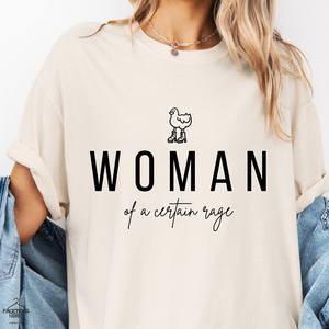 T-shirt da donna Woman Of A Certain Rage con stampa leopardata, 100% cotone, girocollo, casual, primavera estate - Product Image 3
