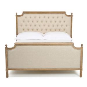 High Quality Furniture Bedroom Sets <strong>Vintage</strong> French king <strong>Bed</strong> Wood Oak Tufted Sleigh <strong>Bed</strong> <strong>Frame</strong> - Product Image 6