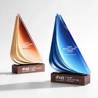 Trofeo de Cristal Personalizado de Metal, Premio de Reunión de Año Nuevo 2025, Empleado Destacado, Medalla de Campeón Elegante de Alta Gama