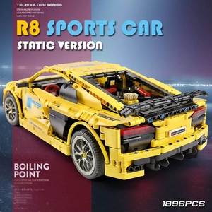 Mould King 13127 MOC 1:10 R8 Supercar, Bloques de Construcción, 1896 Piezas, Ladrillos, Coche de Carreras, Modelo Estático, Juguetes Educativos para Niños, Regalo - Product Image 3