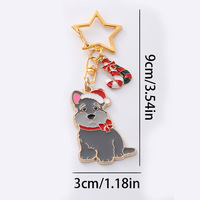 Porte-clés Étoile de Noël Mignonne 2026 pour Chien, Cadeau Créatif Exquis pour Couple, pour Sac à Dos et Téléphone Portable