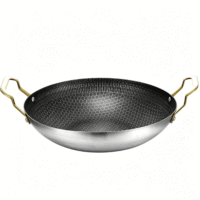 Poêle de cuisson multifonctionnelle en acier inoxydable FLEY, antiadhésive, pour usage commercial, ustensile de cuisine coréen, vente en gros