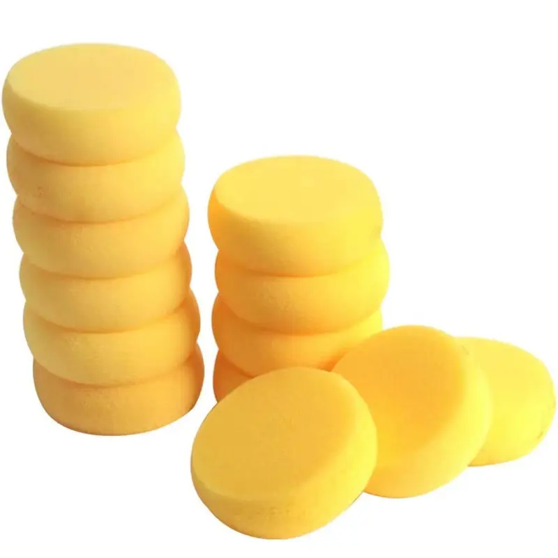 Round Sponges 1pcs 2.75inch Yellow Painting Sponges Sponges for Art   Craft Pottery Clay Pottery Clay Cleaning Ceramics Wall