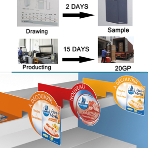 Étiquette de présentation en plastique pour supermarché, grande signalisation d'étagère avec support d'étagère à angle droit - Product Image 5