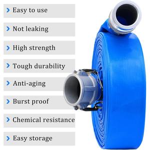 Pvc फ्लैट डिस्चार्ज नली, कैम लॉक फिटिंग, भारी शुल्क प्रबलित पंप बैकवॉश नली - Product Image 3