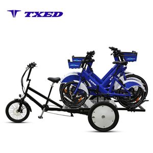Vélo électrique à cadre en acier durable TXED à 7 vitesses, batterie au lithium 48V 20Ah, tricycle cargo à plateau ouvert électrique - Product Image 3