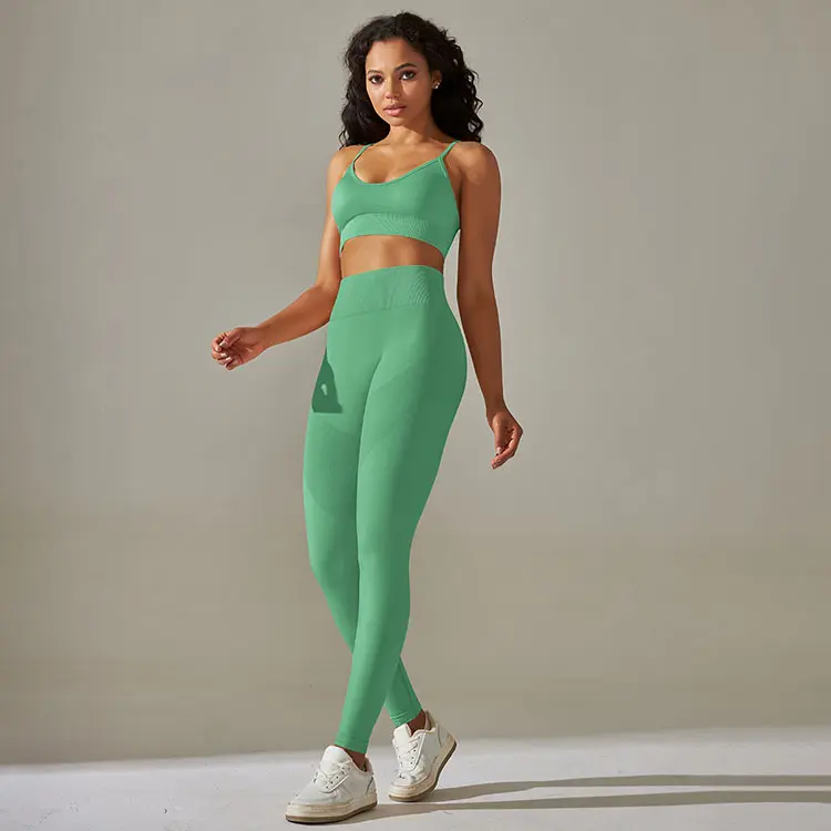Haute qualité 2024 couleur unie sans couture Yoga ensemble gilet fronde sport soutien-gorge Shorts Leggings 5 pièces ensemble