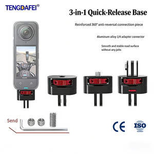 Adaptador multifuncional de 1/4 pulgadas <span class=keywords><strong>Mini</strong></span> Base de liberación rápida 3 en 1 para cámaras de acción GoPro Hero11Xiaoyi GoPro13 DJI Osmo Action 12 - Product Image 1