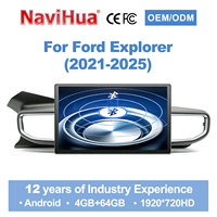 NaviHua 12,5-дюймовый Android-экран для обновления Ford Explorer 2021-2025: автомобильное радио, мультимедиа, CarPlay, автостереосистема, GPS