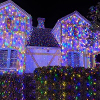 Guirlandes lumineuses solaires LED IP65 pour extérieur, avec lumières clignotantes et lumières d'ambiance