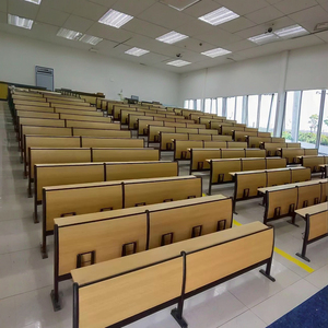 เก้าอี้เลขาโต๊ะและเก้าอี้พับได้สำหรับโรงเรียนเก้าอี้ห้องเรียนไม้ห้องบรรยายสำหรับมหาวิทยาลัยปรับแต่งได้ - Product Image 2