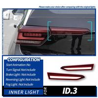 Feux arrière LED planaires élégants pour Volkswagen ID3 avec feux de position et couvercle de lampe arrière