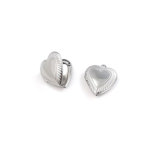Stainless Steel Heart Pendant Charm Openable Photo <b>Locket</b> Unisex Gift Jewelry <b>Silver</b> Color Oval Round Shape - Product Image 2