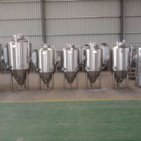 Petits pigments à bière en lot de 4, 400l, de qualité, articulés, réservoir, 250l