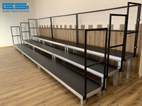 ESI Estrades de chœur portables en aluminium, conception pliable multi-niveaux pour chœur d'église