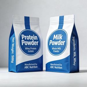 Bottom Gusset Plastic <b>Zip</b> Pouch Plastic Biodegradable Packaging Kraft Paper <b>Bag</b> Pet Food Custom Food Grade - Product Image 1