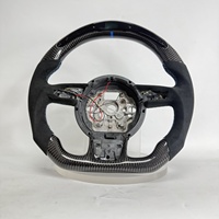 Volant de course en fibre de carbone avec affichage LED pour Audi A3 A4 B8 B9 A5 A6 C7 A7 R7 A8 S3 S5 S6 S7 RS3 RS4 RS5 RS6 RS7 TT TTRS