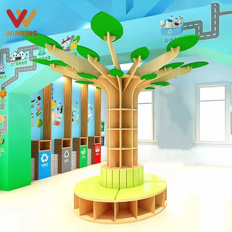 Montessori Tree Bookshelf with Bench Seat