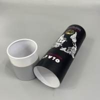 Boîtes cadeaux rigides en papier écologique personnalisées pour l'emballage de thé et de vin haut de gamme avec impression de logo et forme cylindrique