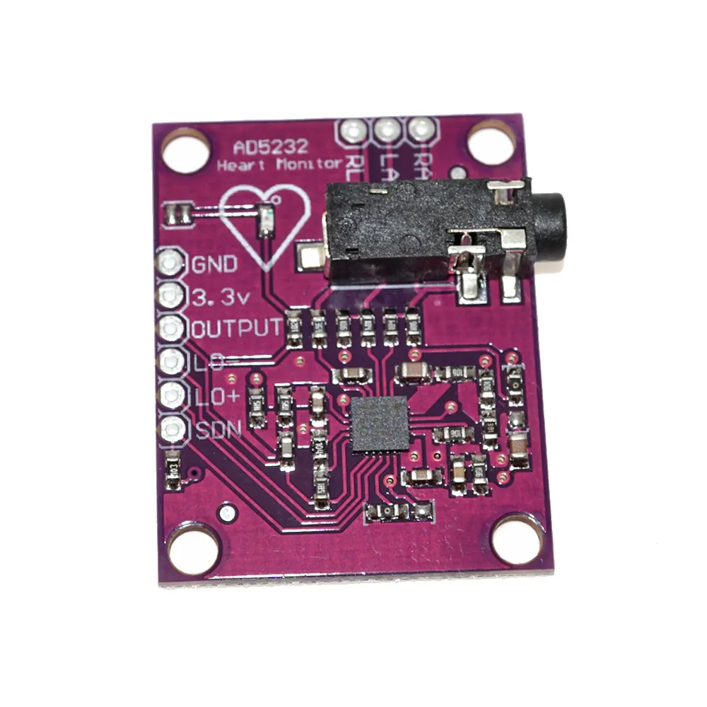 Okystar OEM/ODM AD8232 생리 측정 심장 펄스 ECG 바이오 모니터 센서 모듈 보드