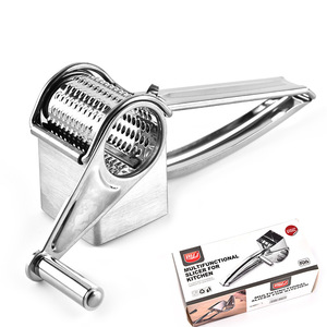 Grattugia Manuale Rotante in Plastica per Formaggio, Affettatrice e Trituratore con 4 Lame a Tamburo <span class=keywords><strong>Union</strong></span> Chance EA377 - Product Image 1
