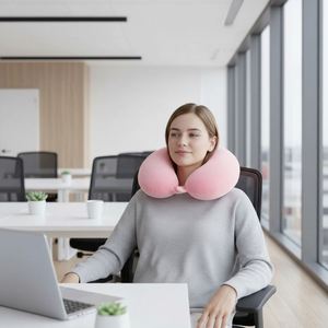 หมอนรองคอเมมโมรี่โฟมรูปตัวยู สำหรับเดินทางบนเครื่องบินและรถไฟ - Product Image 4