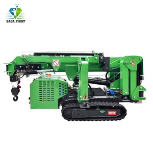 Heavy Duty 5ton 8ton 10ton 12ton 14ton Spider Crawler Crane Elevador Polipasto Cortina de vidrio Elevador de pared con pluma telescópica - Product Image 4