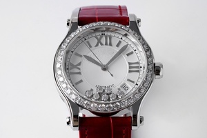 Montre mécanique de luxe pour femme, petite taille, haute qualité, avec lunette sertie de diamants, 5 pièces, collection Chopardes - Product Image 6