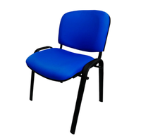 Chaise de visite empilable de haute qualité, siège et dossier sans accoudoirs en tissu, cadre en métal, table d'écriture personnalisée, table d'écriture réglable