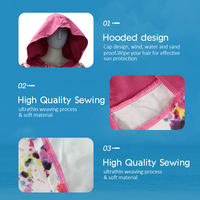 Serviette de plage à capuche en microfibre de suède éponge, séchage rapide, super absorbante, avec logo personnalisé, pour adultes