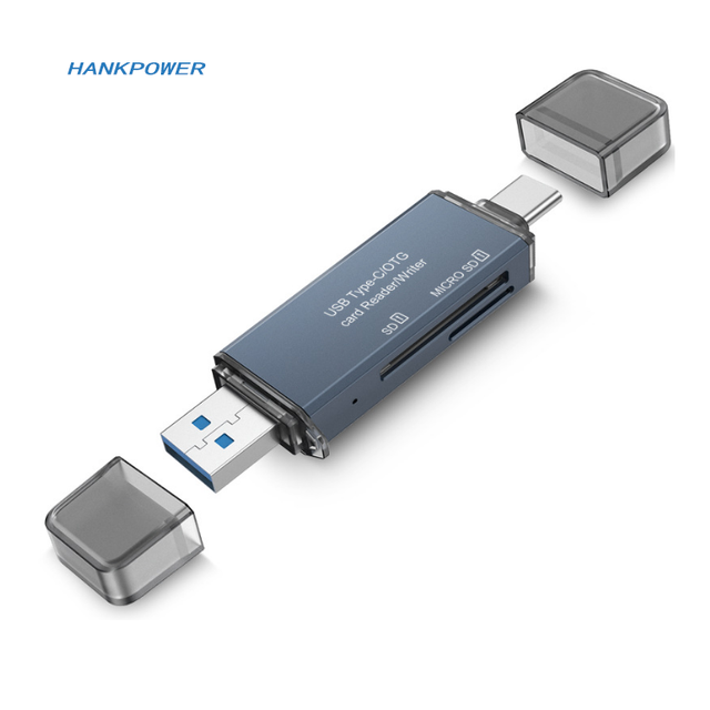 OEM Portable Super Speed USB OTG USB3.0 Type C Card Readers 2 in 1 SD Memory Card Reader Writer