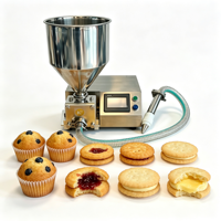 Machine de remplissage commerciale en acier inoxydable à écran tactile avec pistolet manuel pour muffins aux myrtilles, sandwichs, biscuits, confiture et crème