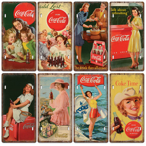 Mỹ cổ điển cho Coke tin tranh quảng cáo áp phích các tông bù đắp giấy cho thanh nền tường trang trí nhà tường AR - Product Image 4